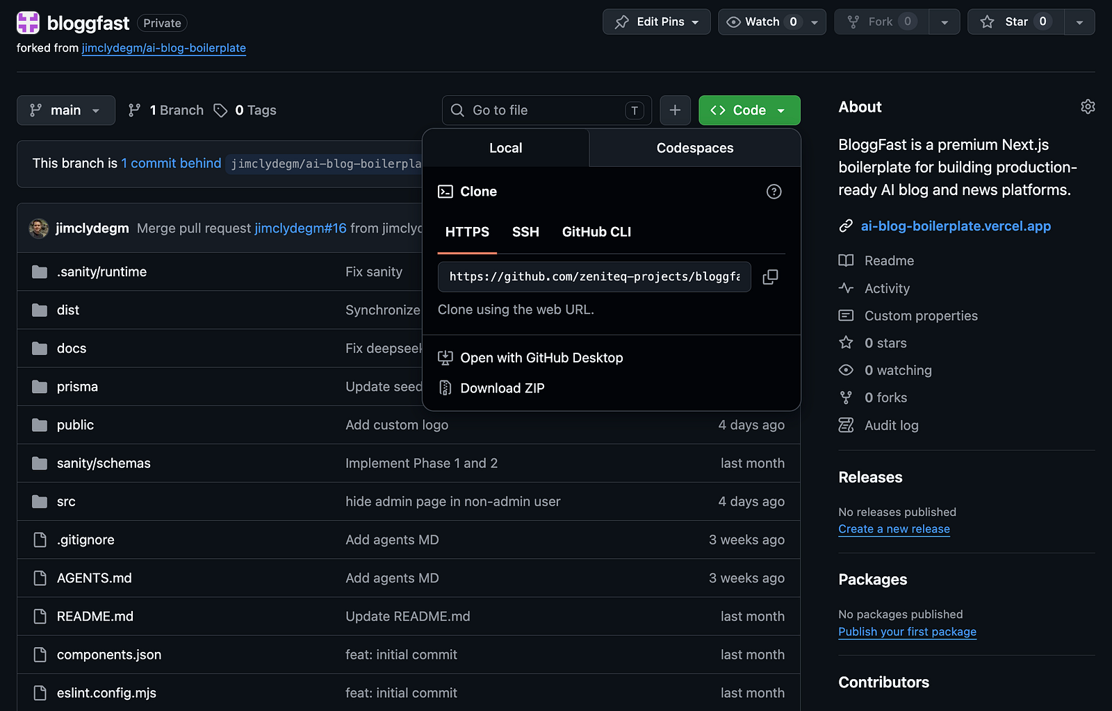 Cloning the GitHub repository