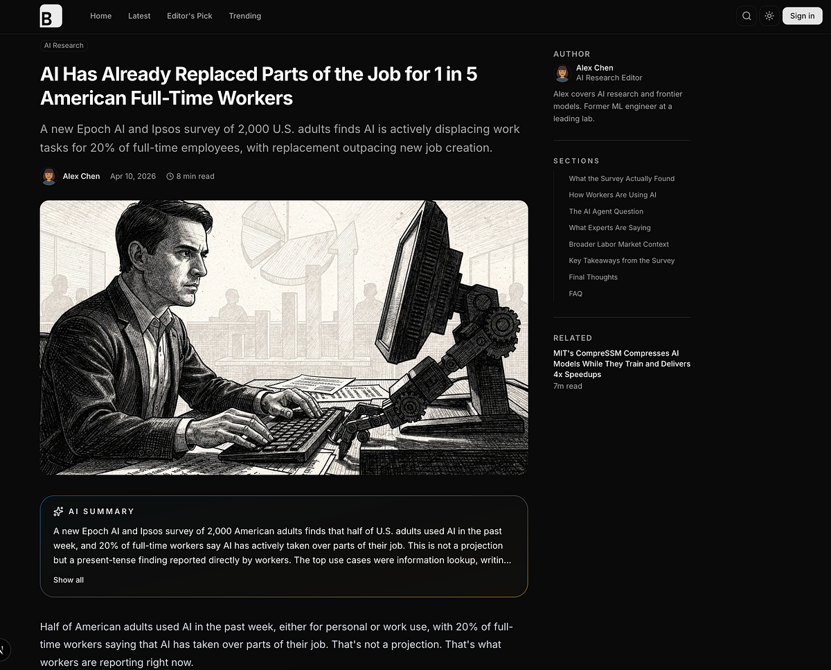 Article preview page