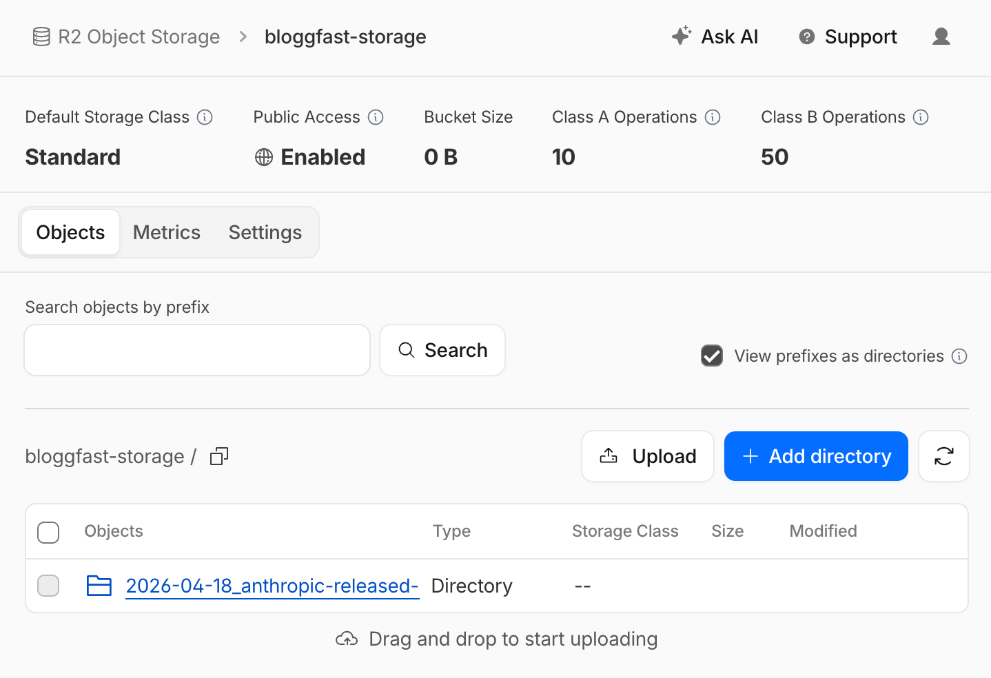 Files uploaded to R2 bucket